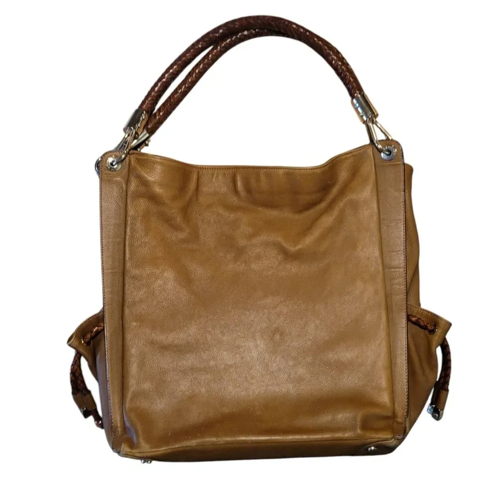 Michael Kors Caramel Leather Skorpios Hobo Style Bag